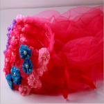 Children's crown veil, girls head flower veil headband, wedding princess wreath,