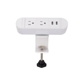 China America Desktop Clamp Power Strip 2outlet and 2USB ETL passed factory