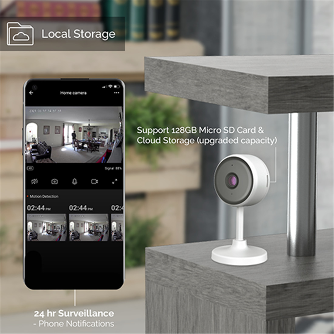 1080p Indoor 2.4G WiFi Smart IP Camera(B07WSSBJNQ)