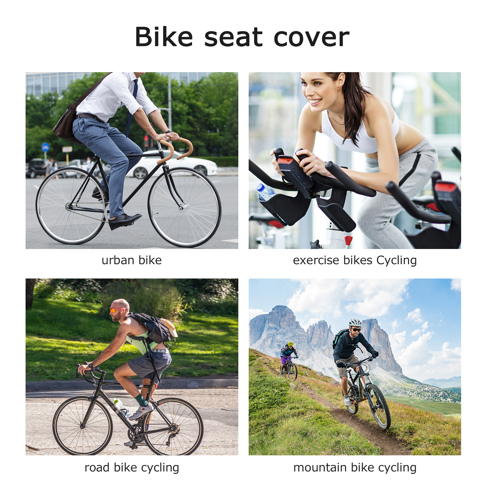 Bike And Cycle Accessories , 3CM Thick Bike Seat Sponge Imitation Leather