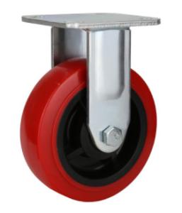 China Heavy Duty Red PU Caster Wheel factory
