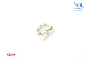 China Zinc Alloy Metal Square Belt Pin BuckleLight Gold Color For Shoes 9mm Inner Size factory