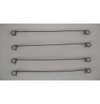 8" Soft Black Annealed Double Loop Wire Ties