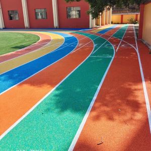 China 13mm Thickness Water Permeable Athletic Running Tracks with EPDM SBR Granules Material for Long Service Life on sale