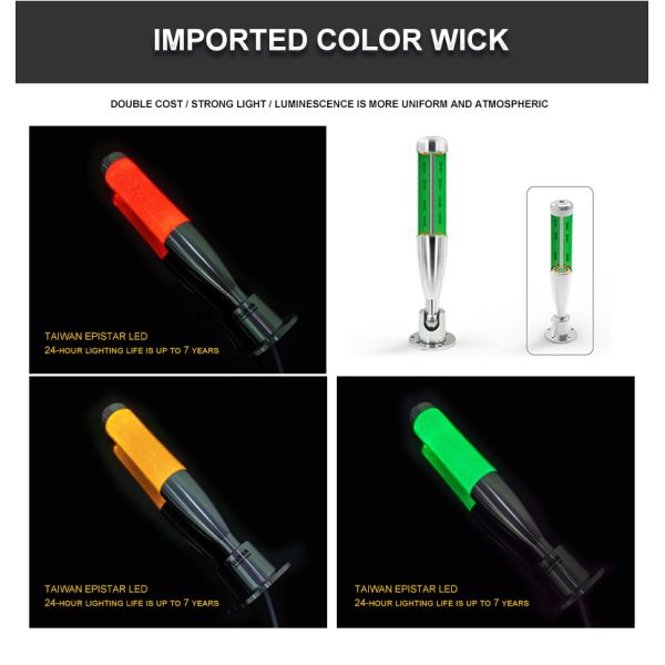 Aluminum LED Tower Lamp RYG With Buzzer Led Signal Tower Light For CNC Machine Warning Light