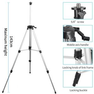 China Adjustable 1430mm Height Lightweight Laser Level Tripod 3kg Load factory
