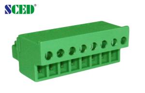China 3.81mm Pitch Plug In Terminal Block Female Parts 300V 10A Green Color factory