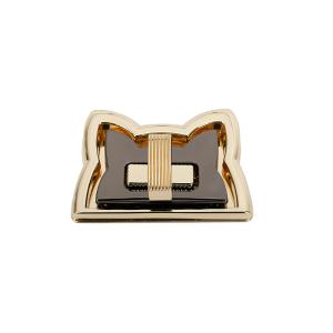 China Morden Cat Ear Shape Handbag Lock Accessories 3.5cm Metal Lock Bag Hardware factory