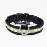 C903 Wholesale Customized Logo Eco-Friendly Nylon Cute Paw Design LED Dog Collar