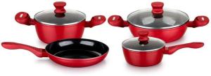 China Aluminum forged induction color ceramic coating nonstick cookware set factory