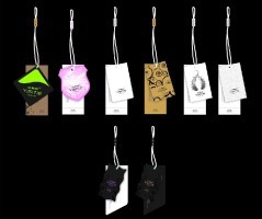 China Multi Shaped Colorful Custom Printed Hang Tags With Business Logo And String factory