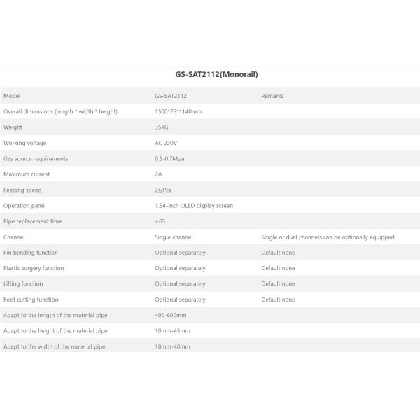 Tubular Feeder (GS-SAT2112) [Rail Vibration Feeding]
