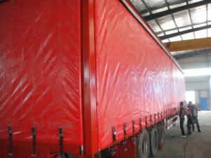 China Printable Tarpaulin Side Curtain , Multi Colored Lorry Curtain Sides factory