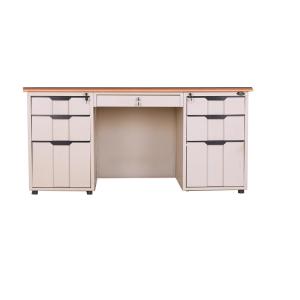 China Two Pedestals Steel Executive Desk Office Metal Table Desk factory