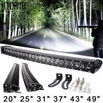3D 120W 150W 180W 240W Super Slim Single Row Curved Led Light Bar Combo Beams