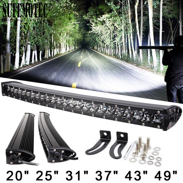 3D 120W 150W 180W 240W Super Slim Single Row Curved Led Light Bar Combo Beams