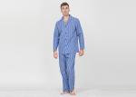 Yarnd Dyed Striped Mens Luxury Sleepwear With Button Through Shirt And Long