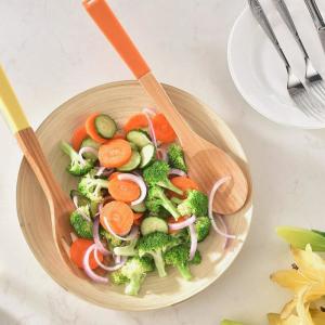 China Heat Resistant 5 Piece Bamboo Utensil Set With Spatula And Mixing Spoon factory