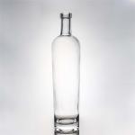 Classic Round Glass Spirits Bottle with Customized Logo and Cork Stopper