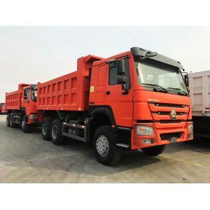 336HP SINOTRUK HOWO 6X4 dump truck tipper with red color