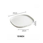 Polygonal Custom Printed Ceramic Plates With 8 Inch 10 Inch 12 Inch Size