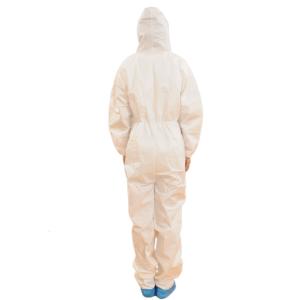 China Free Sample Disposable Hooded Coveralls With Pp / Sms / Sf Material factory