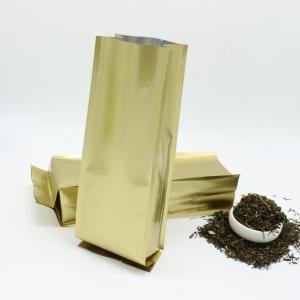 China Plastic Aluminum Foil Gusseted Coffee Bags Custom Printed Self Stand Flat Bottom factory