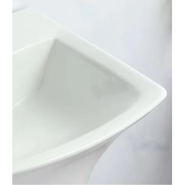 Ceramic Bathroom Sanitary Ware Wall Hung Semi Ped Basin Sink For Hand Washing