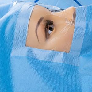 China Surgical Sterile Eye Sheet Drape with Double Fluid Collection Pouches factory