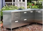 Fadior Original Stainless Steel Outdoor Cabinet With Built-In 5-Burner Gas BBQ