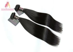 China Natural Black Peruvian Human Hair / Straight Hair Bundles No Shedding factory