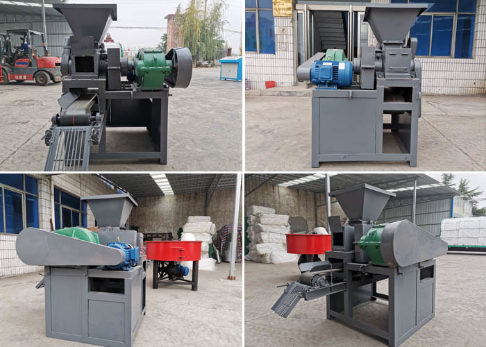BBQ 3t/H 7.5kw 360mm Roller Charcoal Press Machine