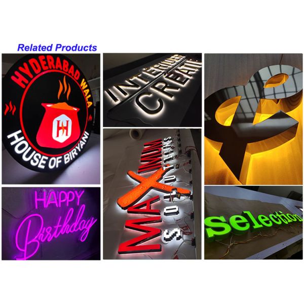 Custom Supermarket Trimless Channel Letters Making Advertising Sign Led Logo Light Grocery Store Sign for Business Outdoor