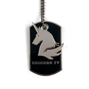 China Promotional Custom Logo Engraved Dog Tags / Unicorn Metal Dog Tag factory