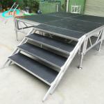 Portable aluminum stage durable platform desk with adjustable legs for outdoor