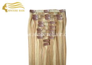China Hot Sell 60 CM 10 Pieces of Clip In Remy Human Hair Extensions for Sale factory
