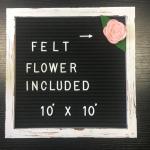 Premium Black Wood Frame Letter Board Set Vintage White Frame With Velcro Straps