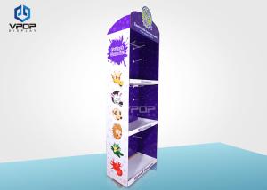 China Eco - Friendly Cardboard Display Shelves , 3 Shelves Corrugated POP Floor Displays factory