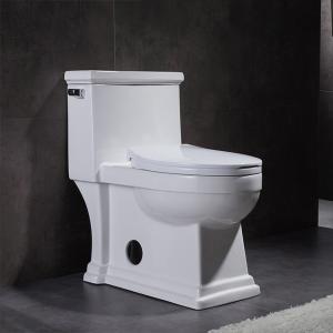 China Compact One Piece Toilet With Side Flush Map 1000 American Standard 1pc Toilet factory