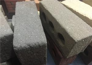China Sandblast Face Three Holes Perforated Clay Bricks With Variety Colors factory