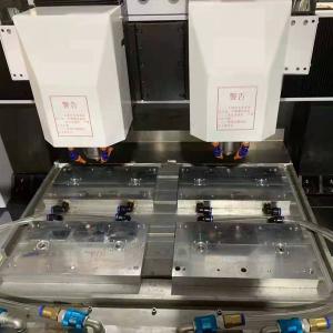China Double Head Glass Engraving Machine Making Mobile Phone Cover factory