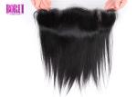 Natural Human Hair Lace Frontal 100% Straight Unprocessed Brazilian Customized