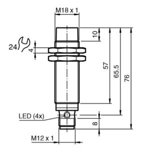 Pepperl+Fuchs NBN8-18GM60-A2 Inductive Proximity Sensor | 8mm Range, 18-30V DC,
