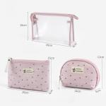 Lady Private Label Waterproof Portable Pink Cosmetic Bag Sets