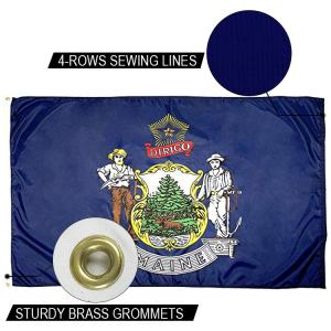 China Outdoor Heavy Duty Dupont Nylon US Flags State Of Maine Flag Water Resistant factory
