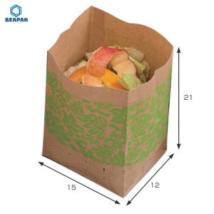 China Biodegradable Take Away 150gsm Fast Food Brown Paper Bags factory