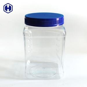 China Large Capacity Clear Plastic Square Box 64OZ 1850ml Mouth Diameter 110mm factory