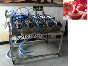 China 0.6mpa GMP Ketchup Filling Machine for Tomato Sauce 5 Nozzles 0.1m3/min factory