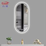 Small Salon Hanging Wall With Led Mirror Backlit Bathroom Smart Fitness Bevelled