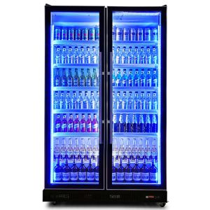 Vertical Downward Unit Colorful Beverage Refrigeration Display Freezer